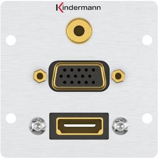 Kindermann Anschlussblende – HDMI, VGA und Audio in einem