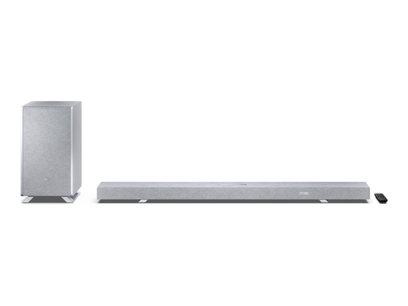 Sharp Soundbar mit kabellosem Subwoofer – Heimkino-Sound in Silber