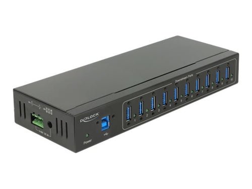 Delock Externer USB-Hub – 10 Anschlüsse, robuster Schutz