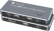 TECHLY KVM Switch – USB-C für 2 Geräte auf 1 Bildschirm