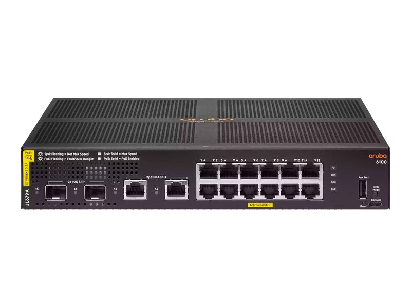 HPE Aruba 6100 Switch – 16 Anschlüsse, PoE+ für KMU-Netzwerke