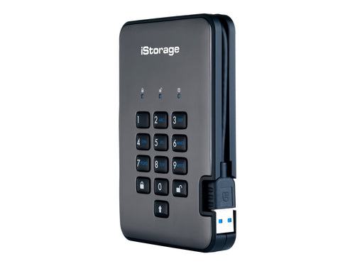 iStorage Externe SSD – 256 GB, sichere PIN-Verschlüsselung