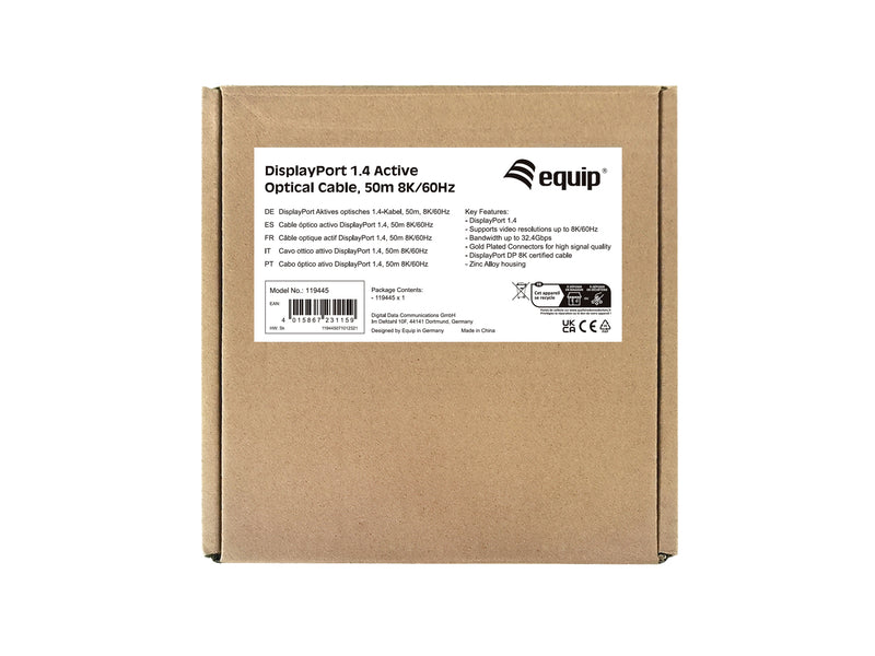 Equip DisplayPort-Kabel – 8K-Auflösung, 50 m Länge