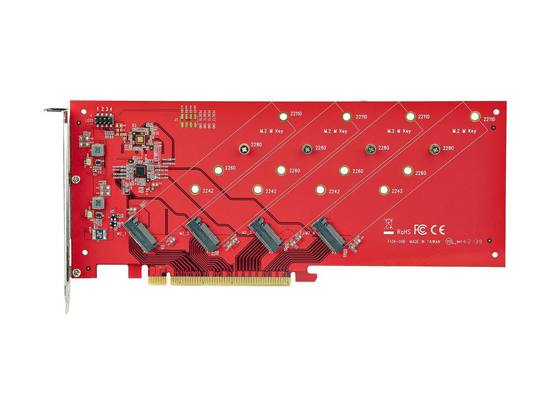 Startech Quad M.2 PCIe Adapter – Für bis zu 4 SSDs