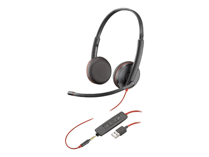 HP Poly Blackwire 3225 Headset – USB-Anschluss, Stereo-Sound