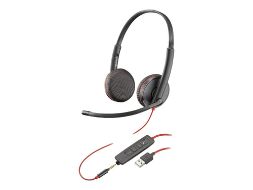 HP Poly Blackwire 3225 Headset – USB-Anschluss, Stereo-Sound