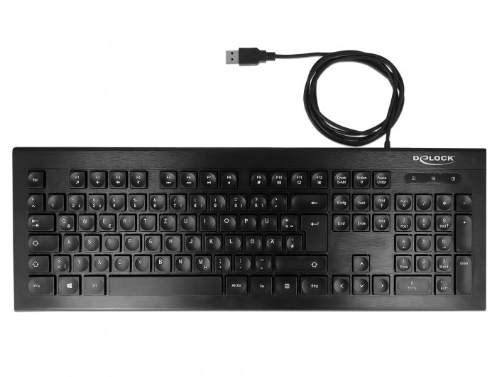 DELOCK USB-Tastatur – Deutsche QWERTZ, Multimedia