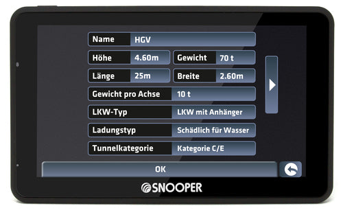 Snooper LKW-Navigationssystem – Großes Display, Einfache Routenführung