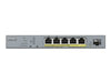 Zyxel Netzwerk-Switch – 6 Anschlüsse, PoE-Unterstützung
