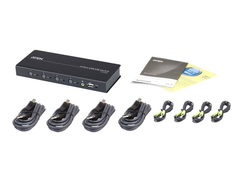 ATEN KM Switch – 4 Geräte, einfache Steuerung per USB