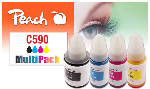 PEACH Tintenpatronen-Set – Für Canon-Drucker, umweltfreundlich