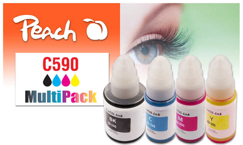 PEACH Tintenpatronen-Set – Für Canon-Drucker, umweltfreundlich