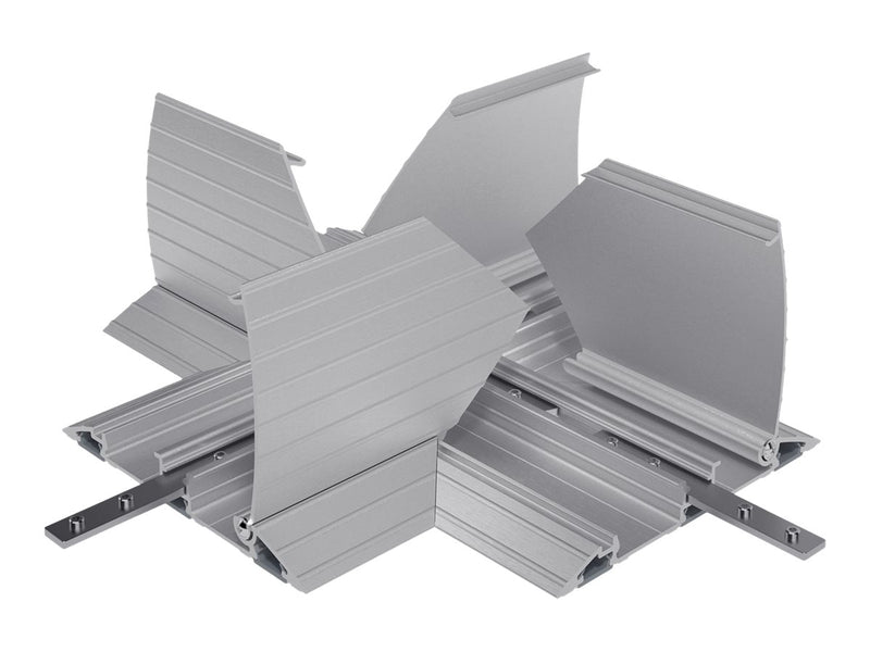 Dataflex Kabelschutz – Kreuzverbindung, silber, recyceltes Material