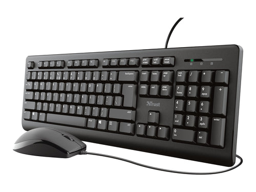 Trust Primo Tastatur- und Maus-Set – Spritzwasserschutz, USB-Anschluss
