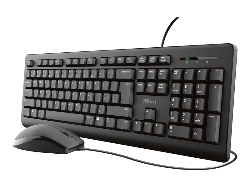 Trust Primo Tastatur- und Maus-Set – Spritzwasserschutz, USB-Anschluss