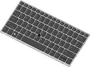 HP Ersatztastatur – Hinterleuchtet, Französisch Layout
