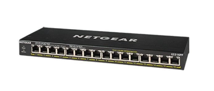 Netgear 16-Port Gigabit Switch – PoE+, Lüfterlos, Einfache Installation