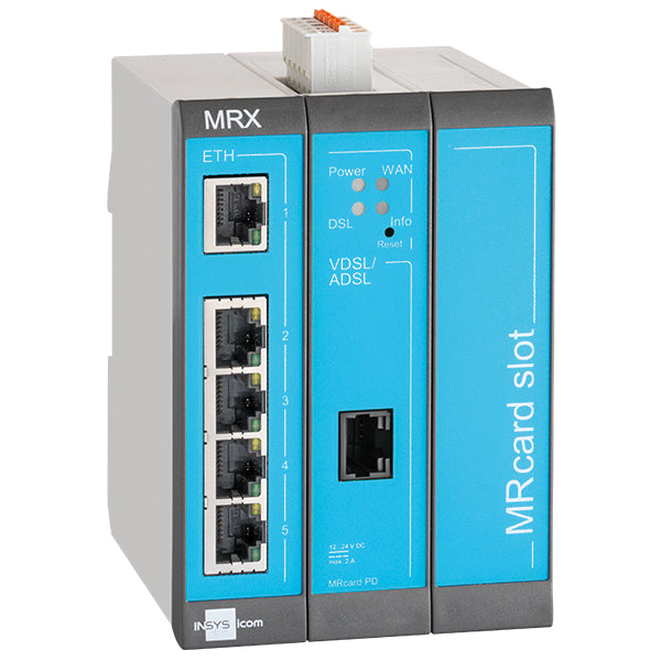 INSYS Router mit 5-Port-Switch – für DIN-Schiene, VPN-fähig