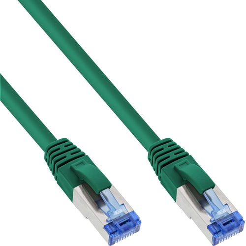 Inline Netzwerkkabel 5m – Cat6a, halogenfrei, grün
