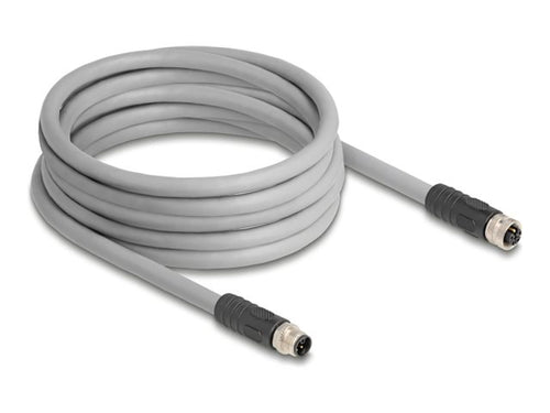 Delock M12 Kabel – 5-Pin, 5m, robust für bewegliche Anwendungen
