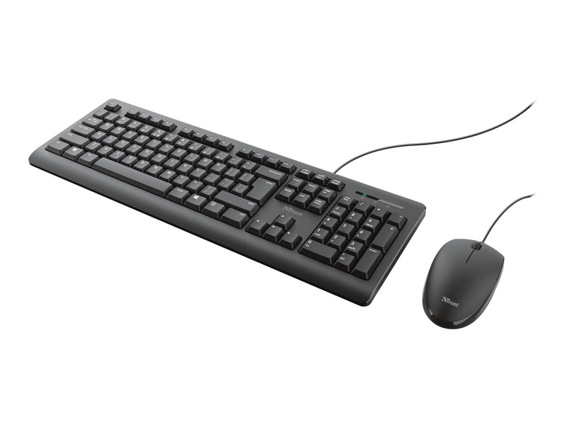 Trust Primo Tastatur- und Maus-Set – Spritzwasserschutz, USB-Anschluss