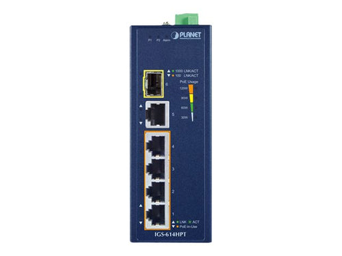 Planet Technology Netzwerk-Switch – 6 Ports, PoE+ Unterstützung