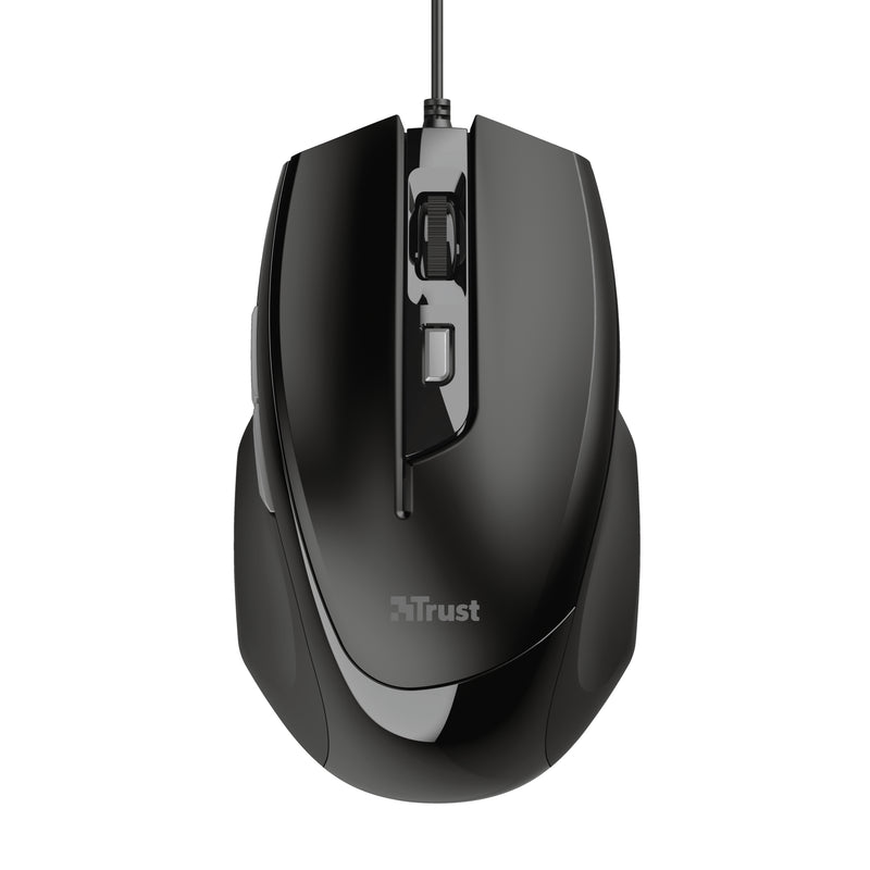 TRUST Voca Comfort Maus – Ergonomisch, 6 Tasten, USB