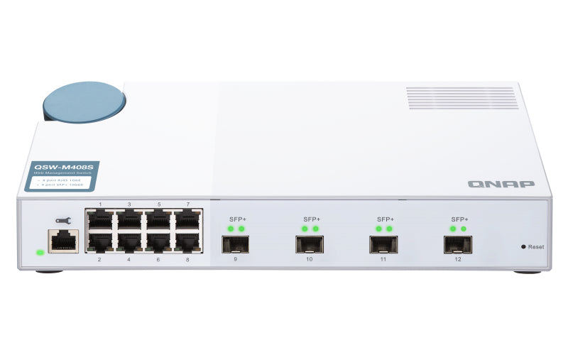 QNAP Netzwerk-Switch – 12 Anschlüsse, leise & effizient