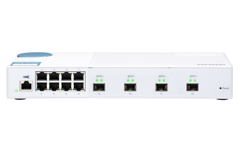 QNAP Netzwerk-Switch – 12 Anschlüsse, leise & effizient
