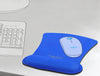 DELOCK Mauspad – Ergonomisch mit Handballenauflage, Blau
