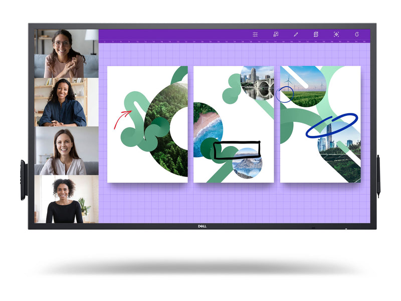 Dell 55" 4K Touch-Monitor – Interaktiv mit USB-C und Lautsprechern