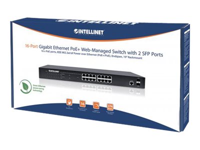 Intellinet Netzwerk-Switch – 16 Ports, PoE-Funktion