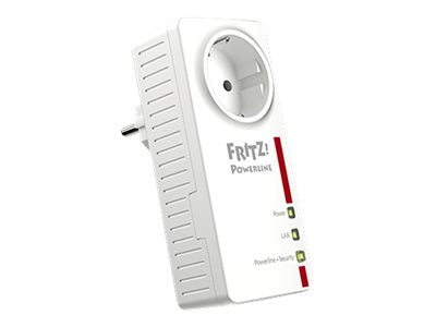 Fritz! Powerline-Adapter-Set – Integrierte Steckdose, 2 Gigabit-Anschlüsse
