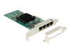 Delock Netzwerkadapter – 4x Gigabit LAN, PCIe für schnelle Verbindungen