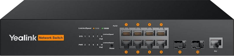 Yealink 8-Port Switch – PoE+ für effiziente Netzwerke