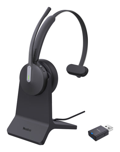 Yealink DECT Headset – Geräuschunterdrückung, kabellos mit Ladestation