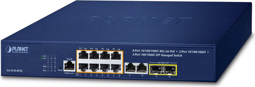 Planet Technology 8-Port Netzwerk-Switch – PoE+ Unterstützung