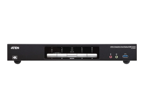 Aten KVMP-Switch – 4K DisplayPort für 2 Bildschirme, USB 3.0