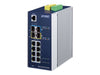 PLANET Switch – 12 Ports, für Wand- und DIN-Schienenmontage