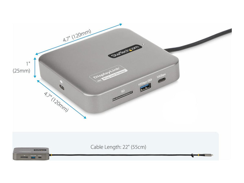 StarTech USB-C Adapter – Dual 4K HDMI, 100W Stromversorgung