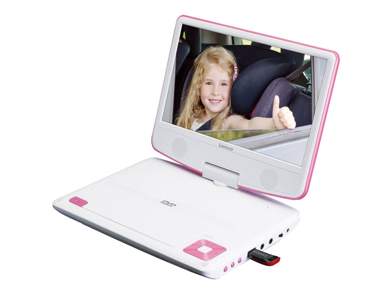 Lenco Tragbarer DVD-Player – 9" Display, USB-Anschluss