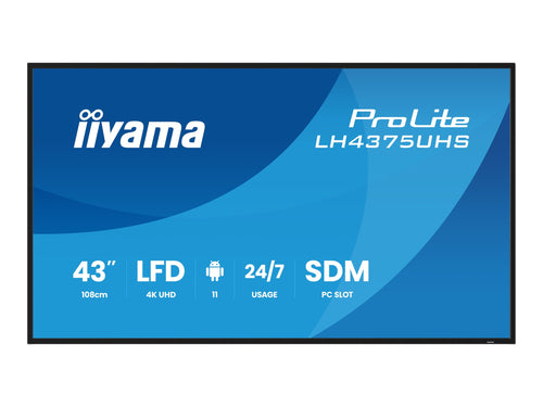 Iiyama 43" Display – 4K-UHD, ideal für Digital Signage