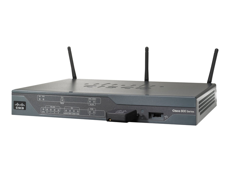 Cisco 881 Security Router – 4-Port-Switch, VPN-Unterstützung