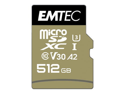 EMTEC microSDXC Speicherkarte – 512 GB, inkl. SD-Adapter