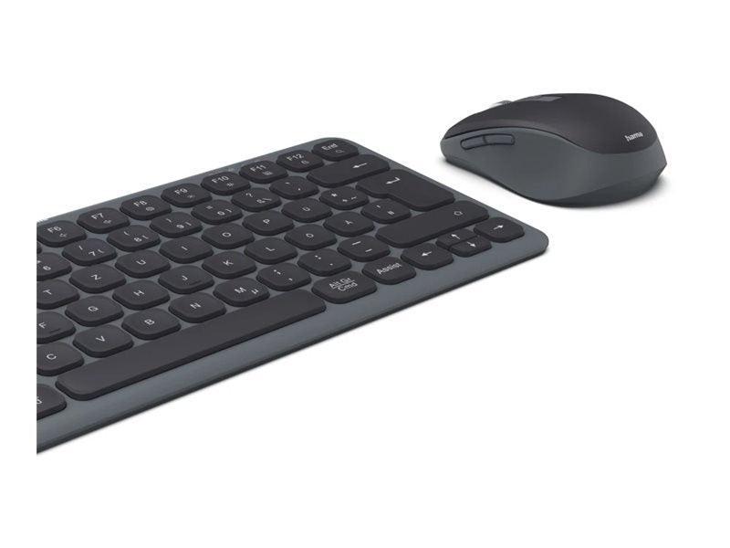 HAMA Kabelloses Tastatur-Maus-Set – Kompakt, für mehrere Geräte