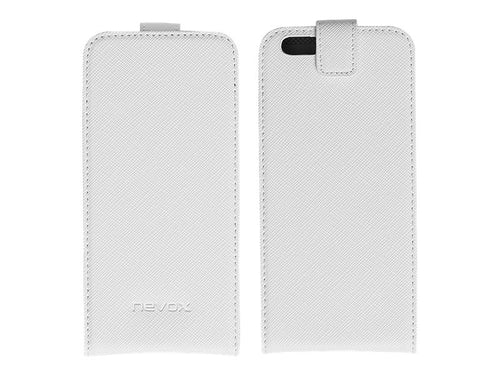 NEVOX RELINO Flip Ledertasche – Schutz für iPhone 6 in Weiß-Grau