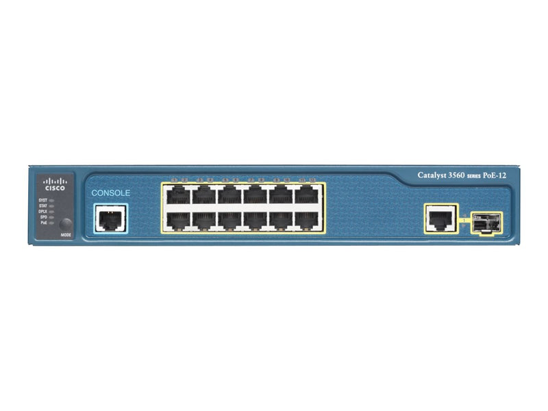 Cisco Netzwerk-Switch – 12 Anschlüsse, leiser Betrieb