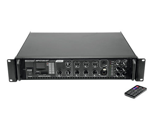 Omnitronic Mischverstärker – 120 W pro Kanal, USB-Anschluss