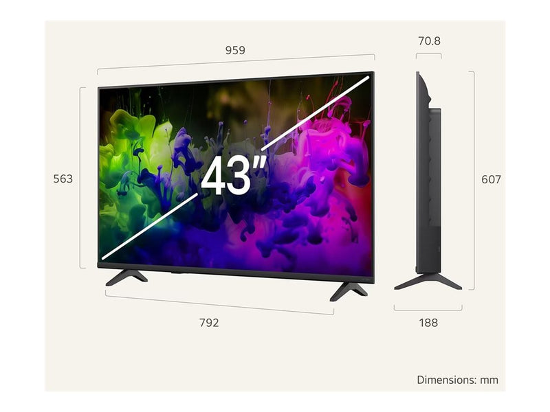 LG 43" QNED Smart TV – 4K UHD, lebendige Farben