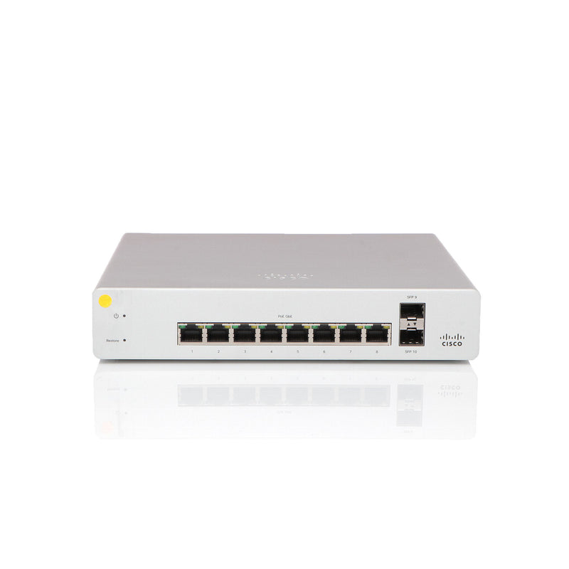 Cisco Meraki 8-Port Switch – Cloud-Management, PoE+ Unterstützung